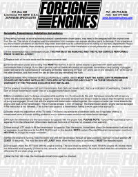 Transmission Installation Information